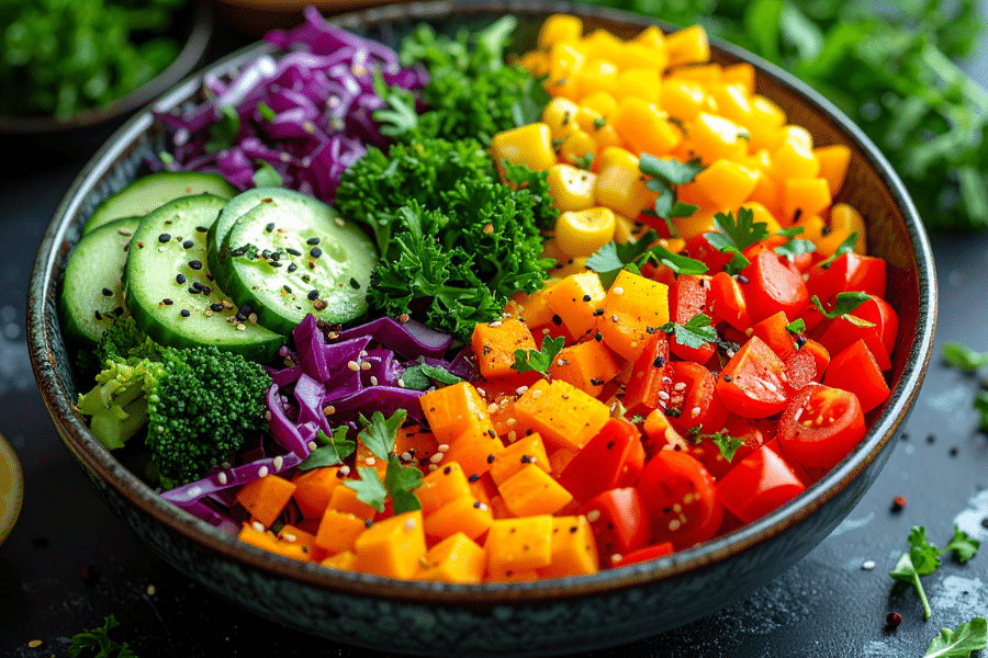 Buddha Bowl Keto Déjeuner Faible en Calories