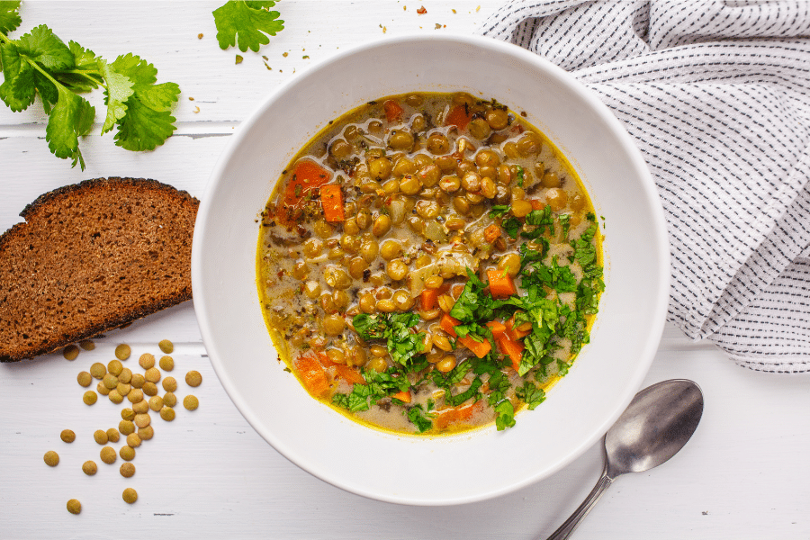 Curry de Lentilles Vegan Protéiné Recette Santé